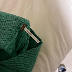 Free People low rise knit midi skirt with slit.